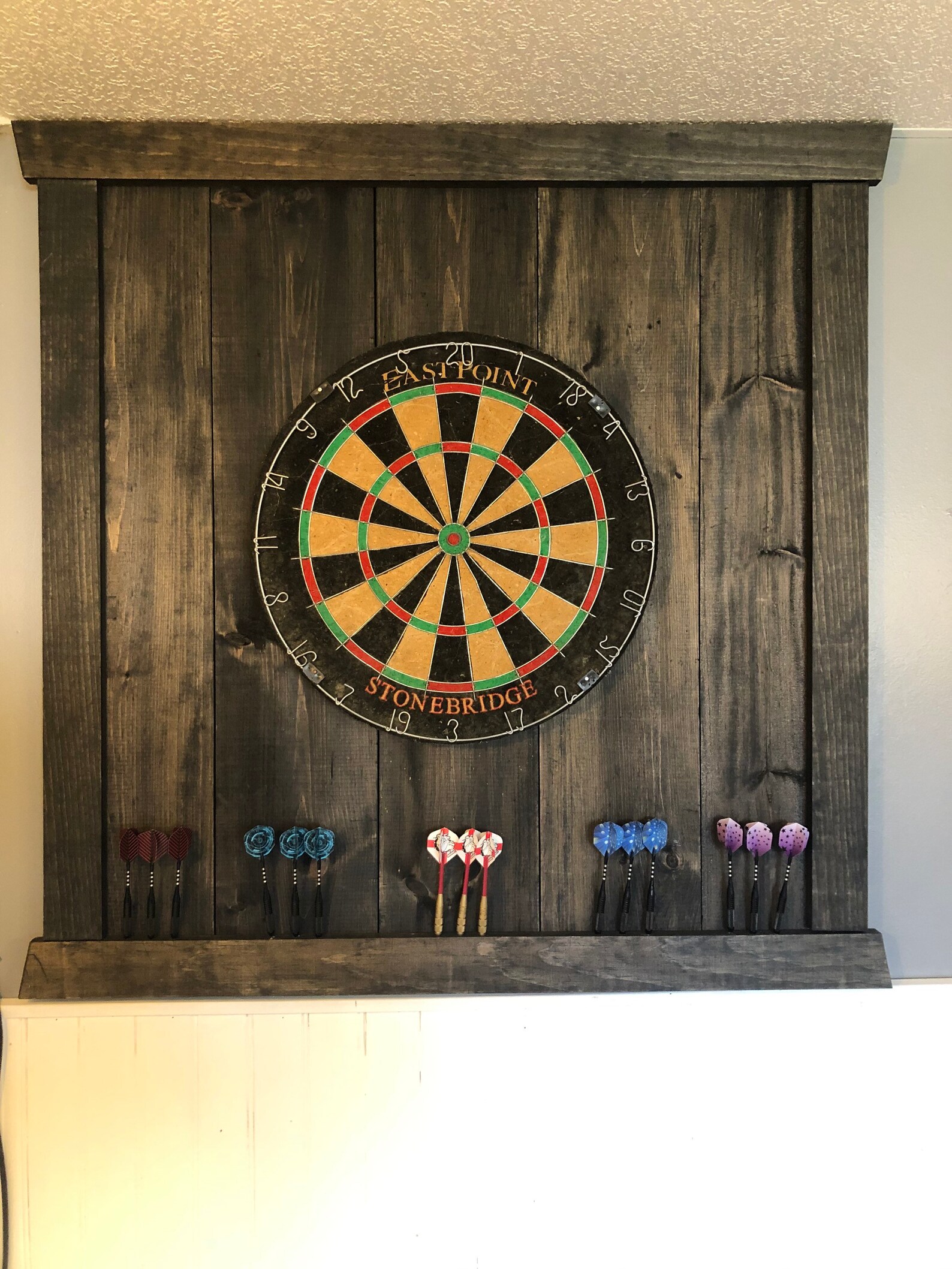 Rustic Dartboard Backboard Etsy