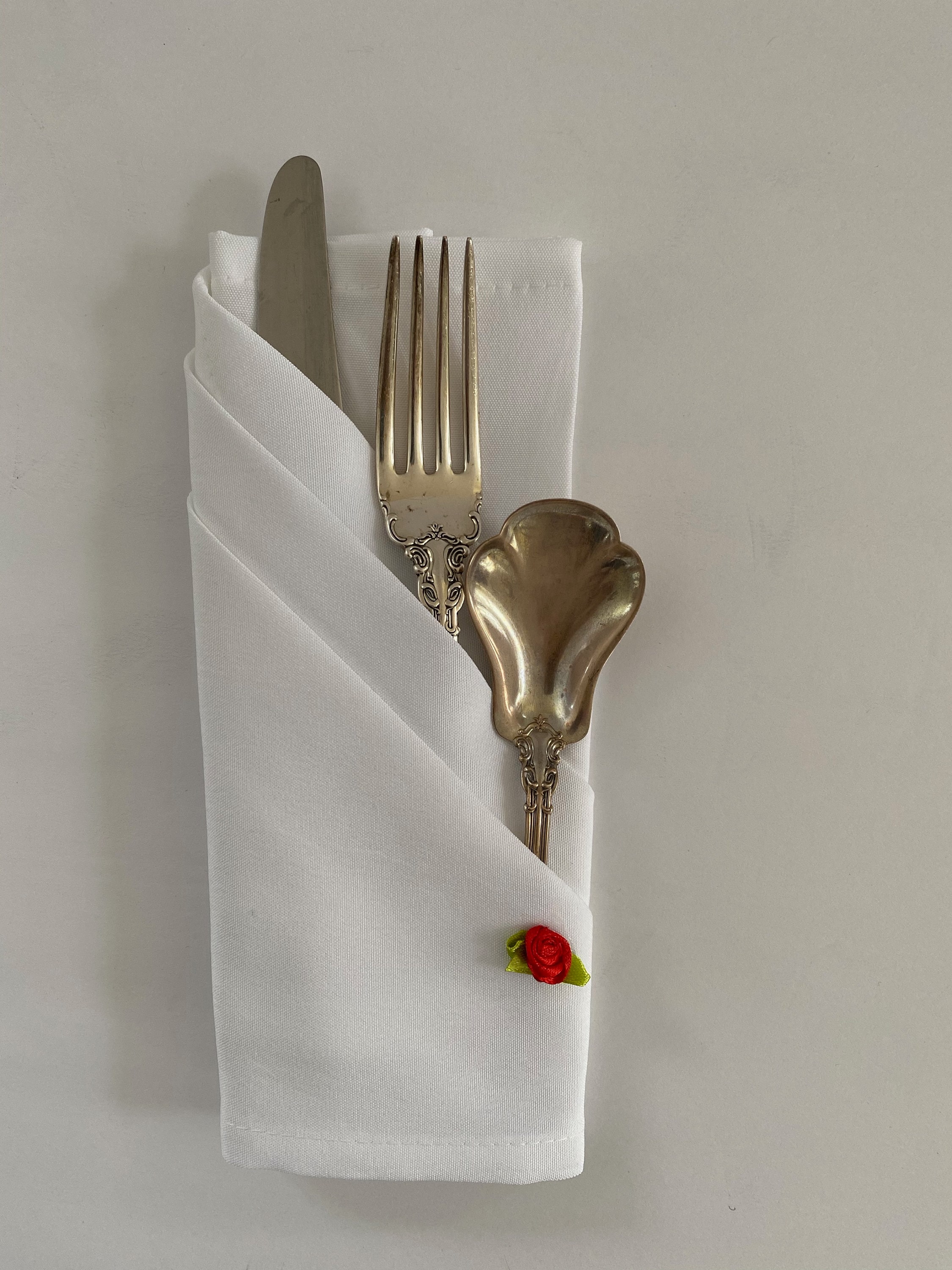 Napkin pretty fold silverware holder Set of 4 Etsy