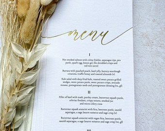 Wedding Menu, Wedding Table Decor, Menus, Wedding Menus, On The Day Wedding Stationery