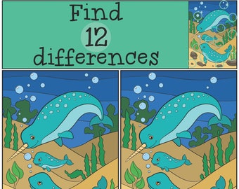 50 PRINTABLE Educational Activity Sheets for Kids, PDF, Find the Differences, Connect the Dots, Animal Themed, Counting, Preschool, Toddler