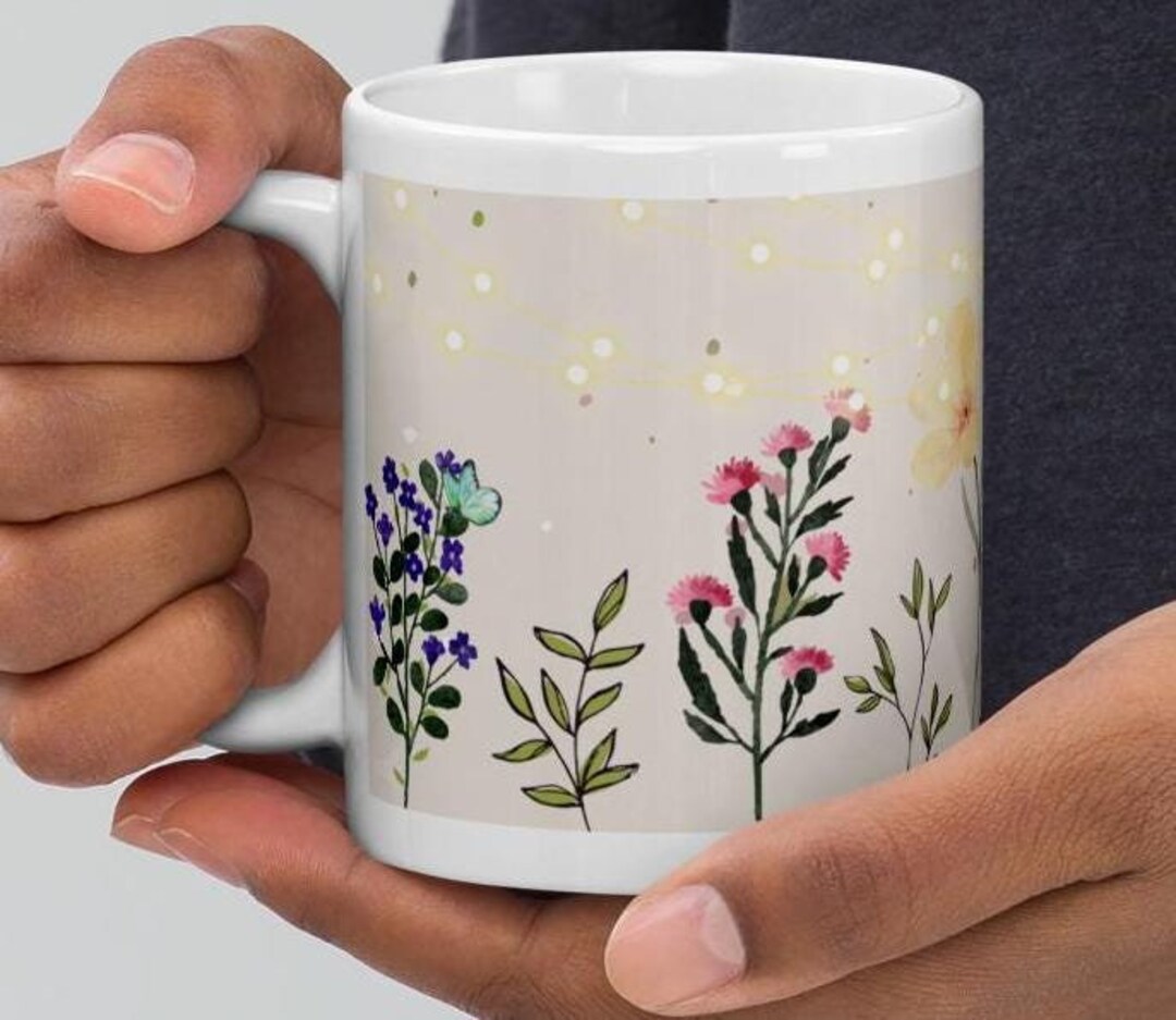 Boho Flowers Mug| Cottagecore Mug| Floral Mug| Gifts for Her ...
