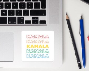 KAMALA Harris Rainbow STICKER, Kamala Sticker, Rainbow pegatina, Computadoras portátiles, Pegatinas políticas, Kamala Harris, Voto, Orgullo