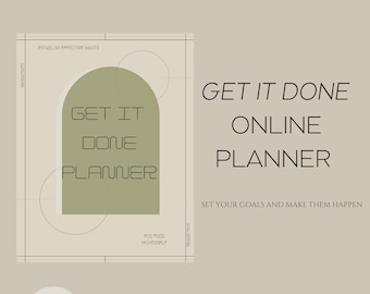 Planejador de tarefas | Planejador de produtividade | Planejador de definição de metas | Modelo de planejador ONLINE | Modelo Canva | Planejador |