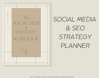 Social Media Strategy Workbook | SEO Strategy Workbook | Content Strategy | Social Media Strategy Planner | SEO Strategy Workbook |
