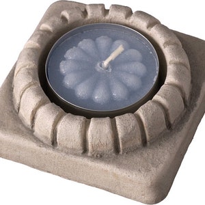 JBK Pottery Ceramic Tea Light Candle Holder (Sablewood) White Clay