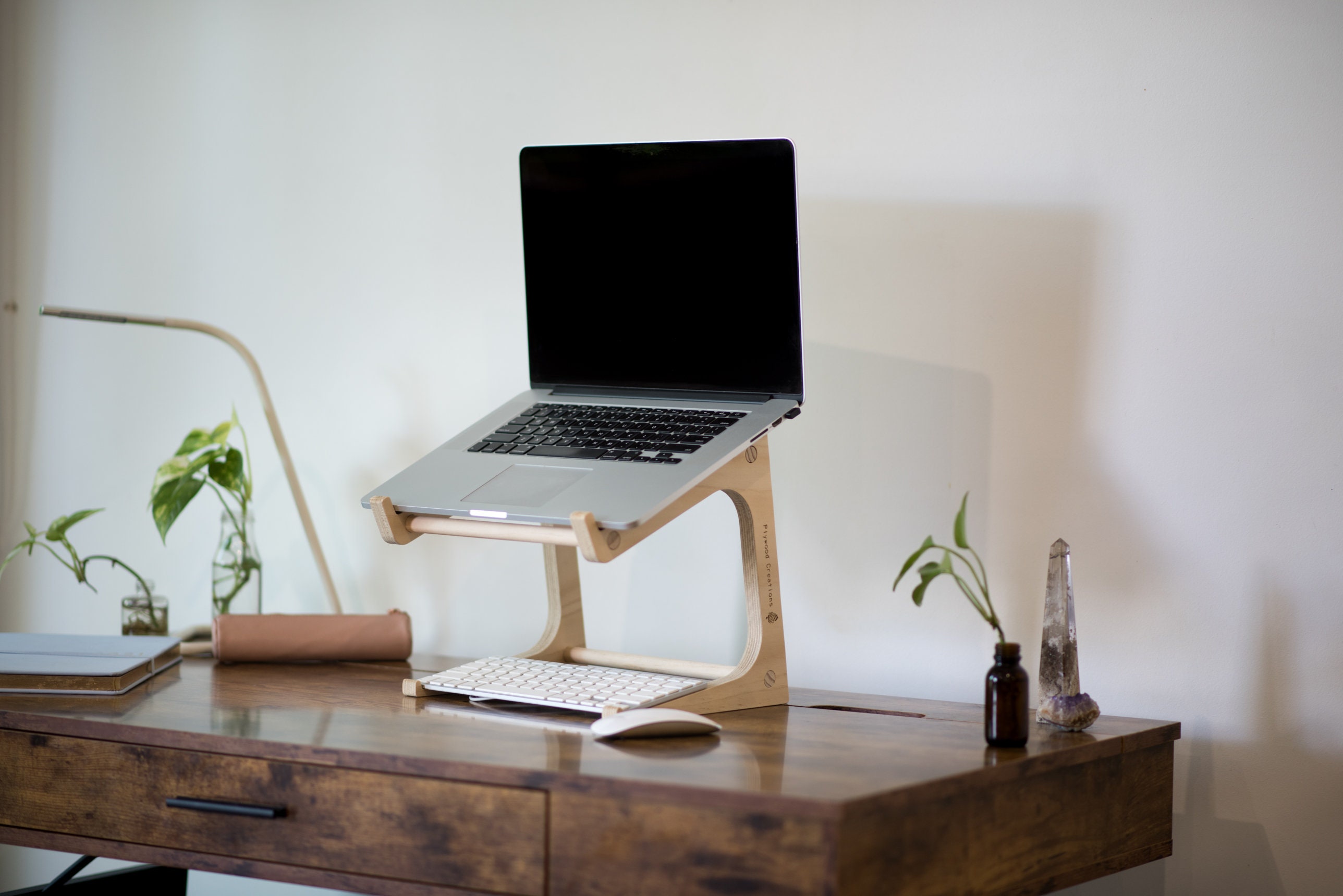 Laptop Stand Wooden Laptop Stand Plywood Laptop Stand Etsy