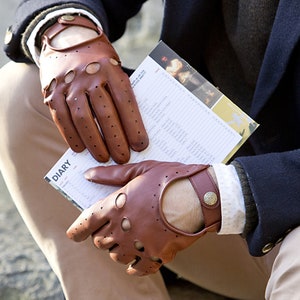 Cooper. Men&#39;s Classic Leather Driving Gloves