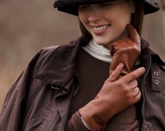 Eve. Women's Silk Lined Leather Gloves