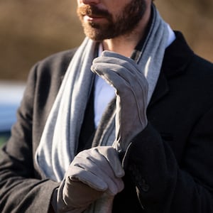 Sandford. Men&#39;s Warm Lined Suede Gloves
