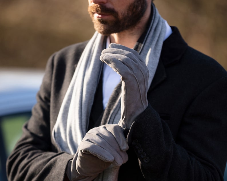 Sandford. Men's Warm Lined Suede Gloves image 1