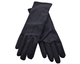 Jane. Women's Unlined Faux Suede Fabric Gloves.