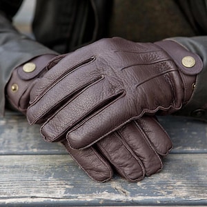 Reeves. Men&#39;s Cashmere Lined Deerskin Gloves