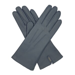 Tilly. Women's Cashmere Lined Leather Gloves Navy