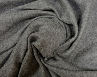 Dark grey Anti pill single sided brushed polyester fleece fabric 150cm wide