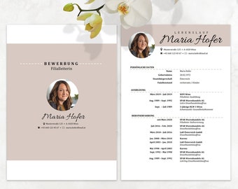 Application template, professional, resume template, word, instant download