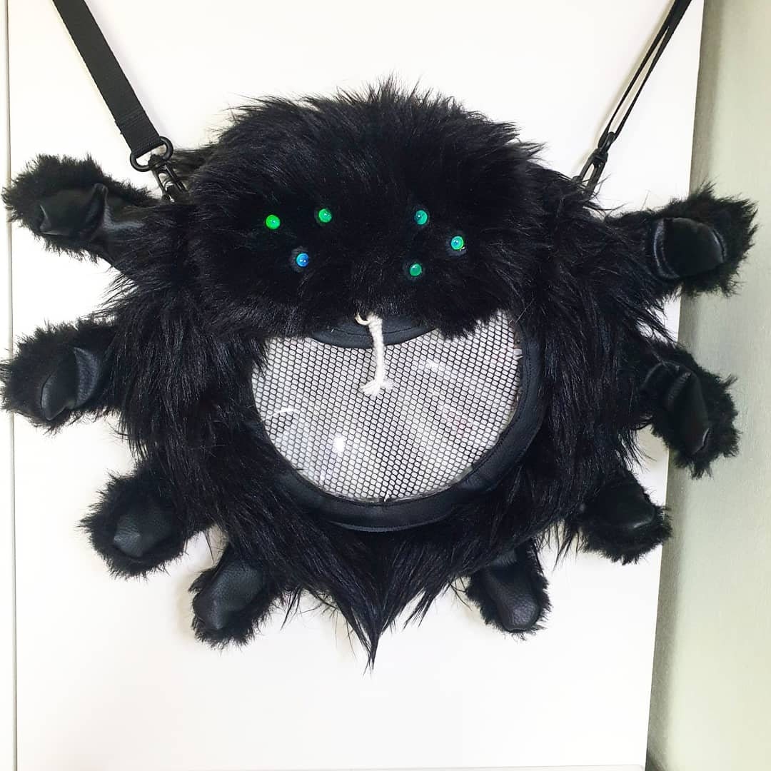 jumping spider plush backpack