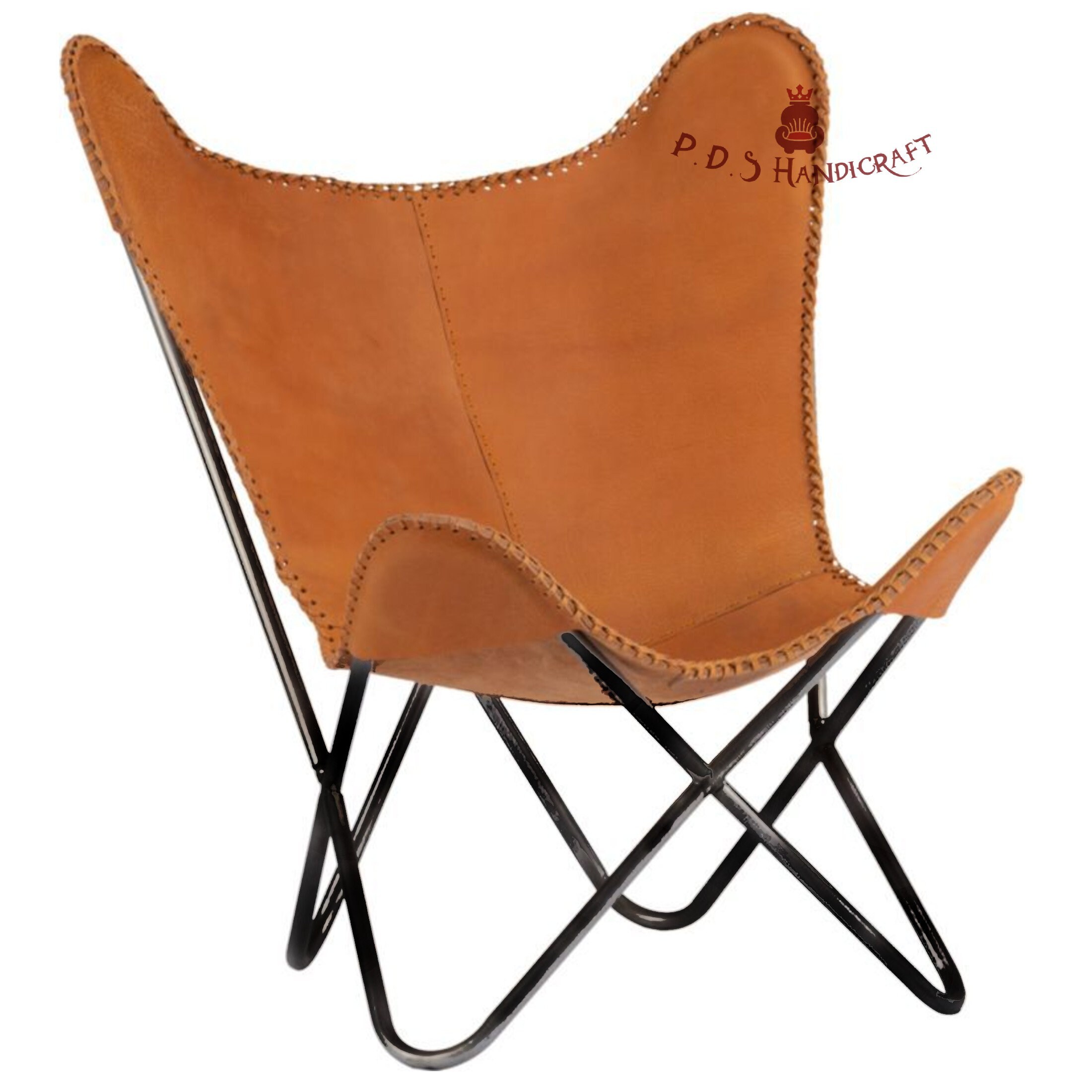 Leather Butterfly Chair Cover With Iron Frame Replacement Chair Cover Housewarming Gift