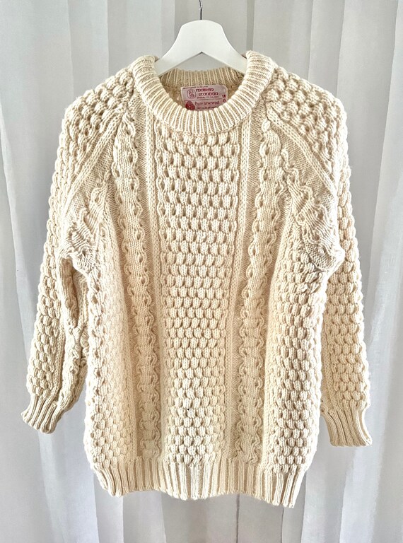 Vintage Irish Fisherman Cable Sweater