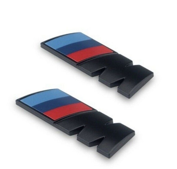 2x BMW M Sport Emblem Glanz Schwarz Aufkleber Seitenflügel Kotflügel