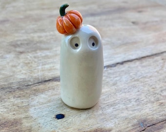 Mini handmade ceramic ghost