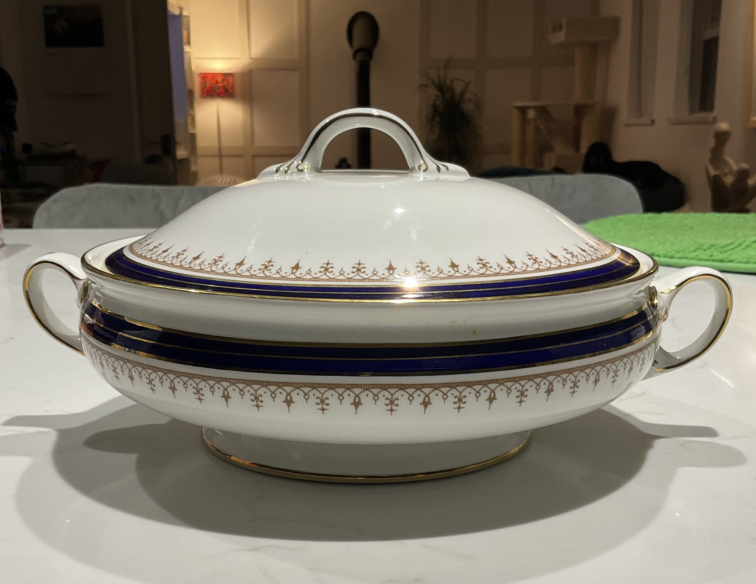 REPLACEMENT CHINA AYNSLEY LEIGHTON 1646 Smooth Edge COBALT