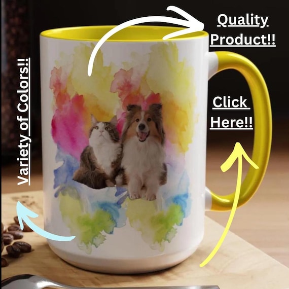 Animal Cat or Dog Coffee Mug | Accent Coffee Mug