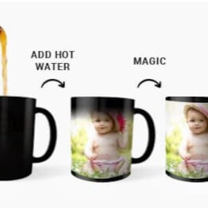 Magic Personalization Coffee Mug - Coffee Mug 11oz - Color Change - Image Coffee Mug - Photo Coffee mug - Customizable Photo Magic Mug