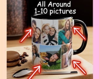 Personalized Photo Mug - Picture Image Coffee Mug - Custom Image - Picture Mug - Coffee Mug, White with Colored Inside and Handle