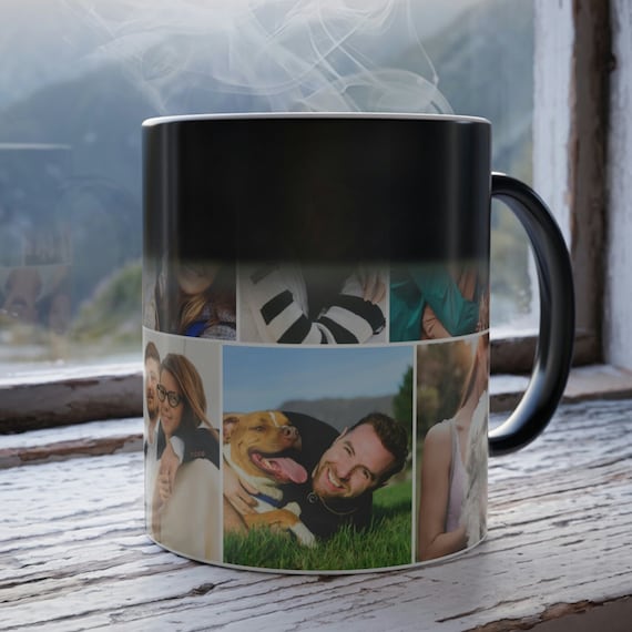 Magic Personalization Coffee Mug - Coffee Mug 11oz - Color Change - Image Coffee Mug - Photo Coffee mug - Customizable Photo Magic Mug