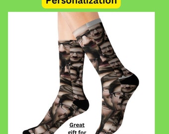 Personalized Socks - Custom socks - design socks - picture socks - Custom Face Socks, Personalized Photo Sock, Picture Face on Socks,