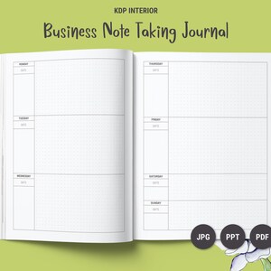 Small Business Notizbuch | KDP Vorlage | KDP Interiors | Druckbare Seiten | Größe 8,5 x 11 (mit Gebleicht)