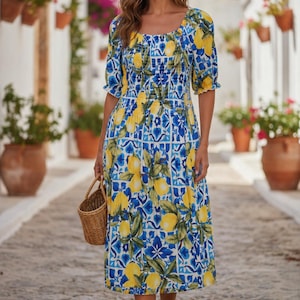 dress with lemons and oranges Lemons and oranges A-Line Dress