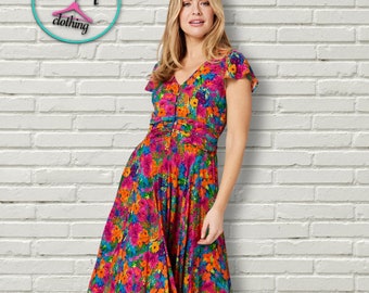 Floral Ruched Front Maxi Dress by Stella Morgan