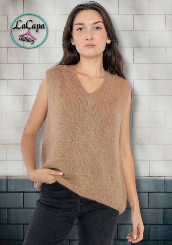 Mohair Blend Tank Top Jumper made in Italy Etsy