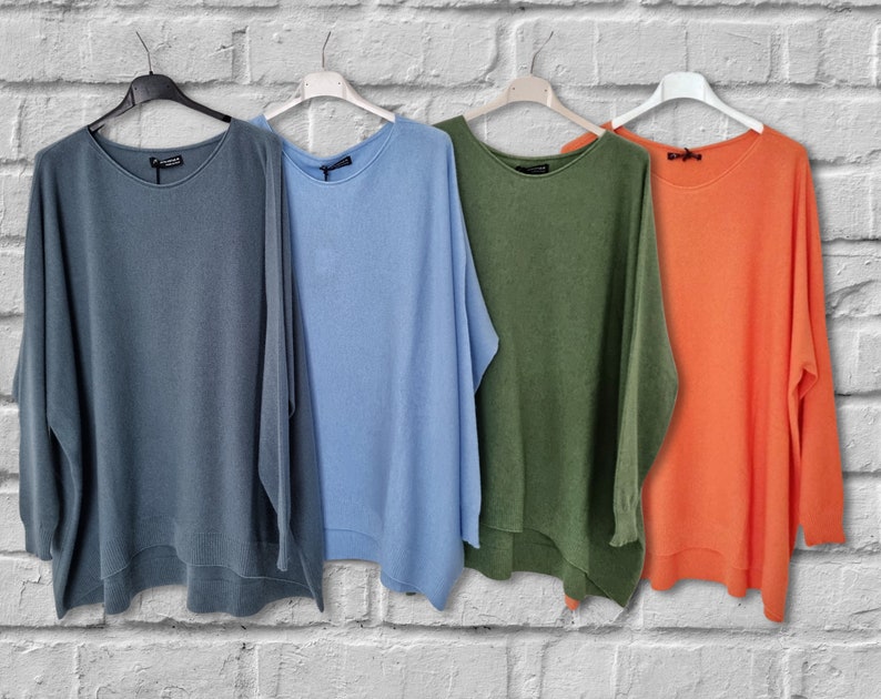 Super-Soft Baggy Fine-Knit Jumper with Round Neck by Alpini imagem 7