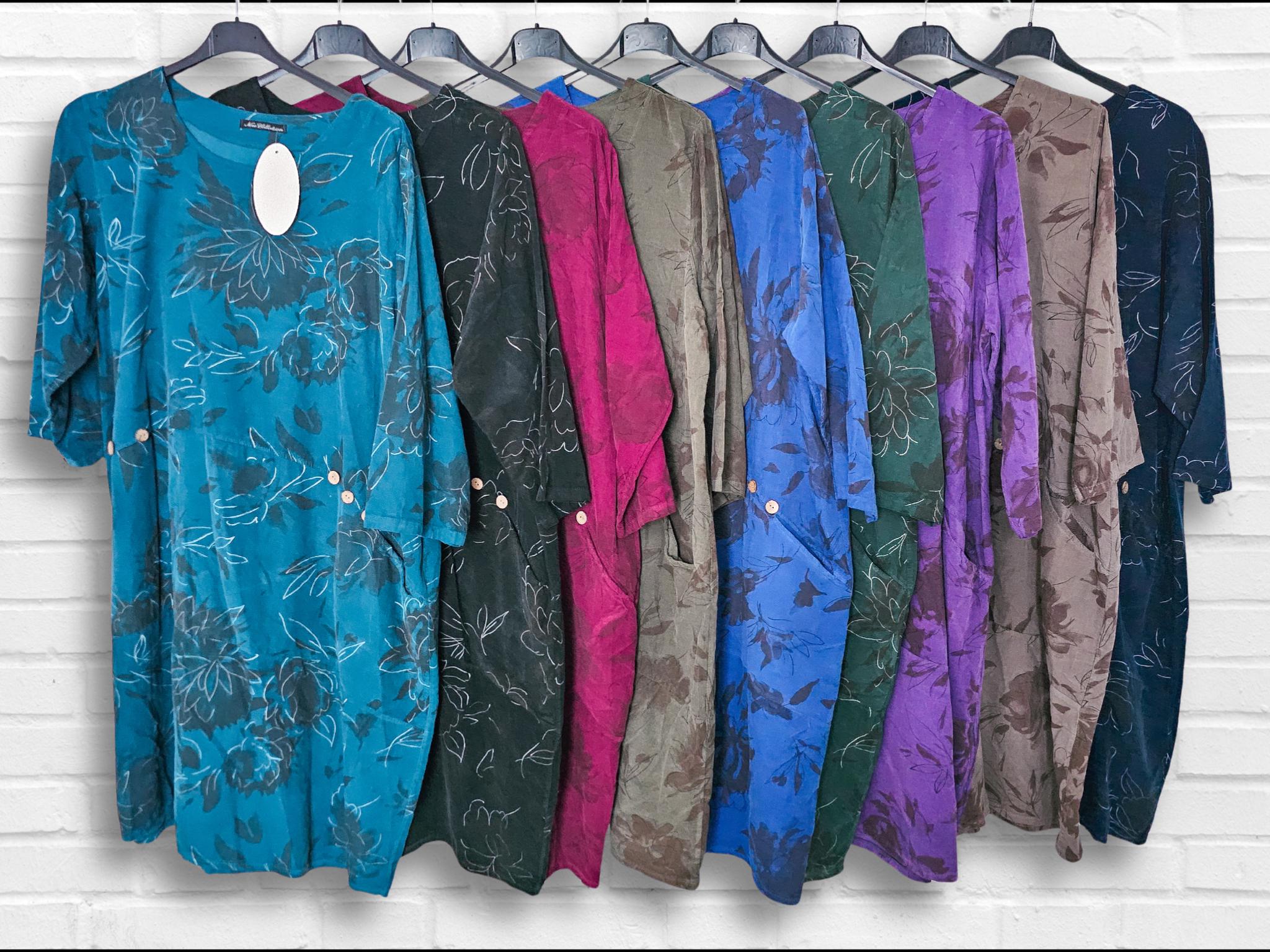 Robe Rare Editions Velours Côtelé - Taille 6 Avec Haut Taille 5-6 - Motif Pois Violet/rose/vert - Occasion Portée 1 Fois