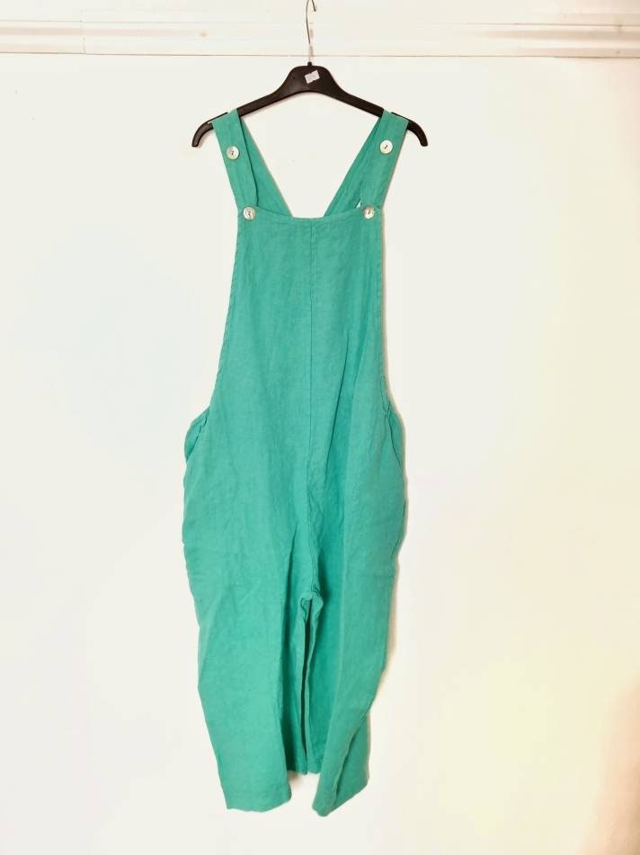 Linen Dungarees made in Italy Etsy UK