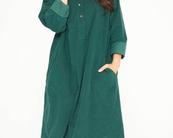 Needlecord Tunic Midi Dress