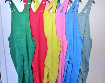 Linen Dungarees (Made in Italy)