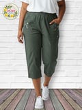 Stretchy Crop Trousers by Cherry Berry