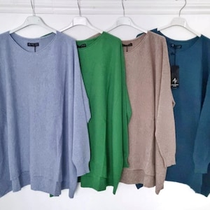 Super-Soft Baggy Fine-Knit Jumper with Round Neck by Alpini imagem 5