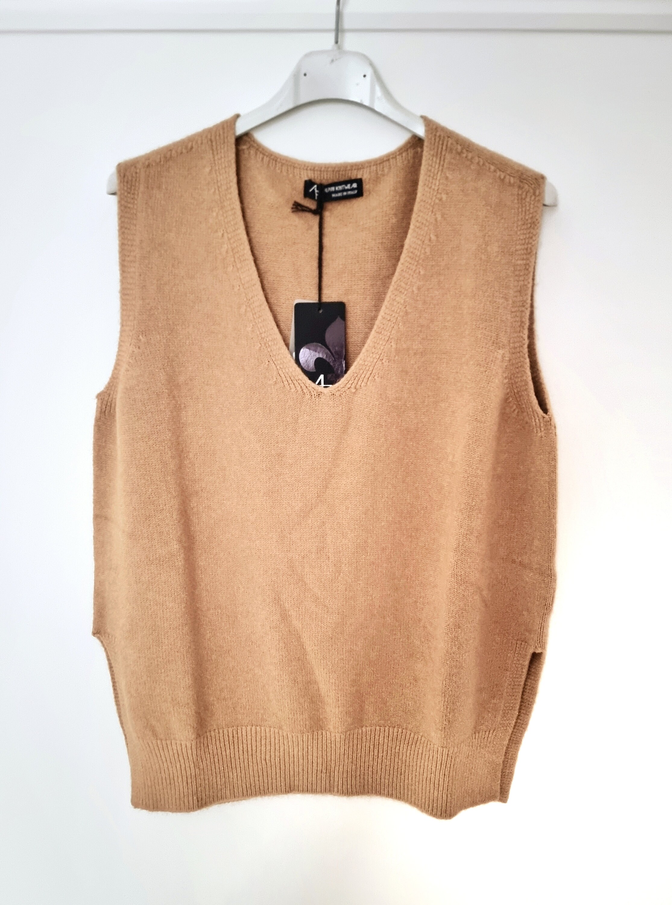 Super Soft Knit Vneck Tank Top Jumper by Alpini made in Italy Etsy UK