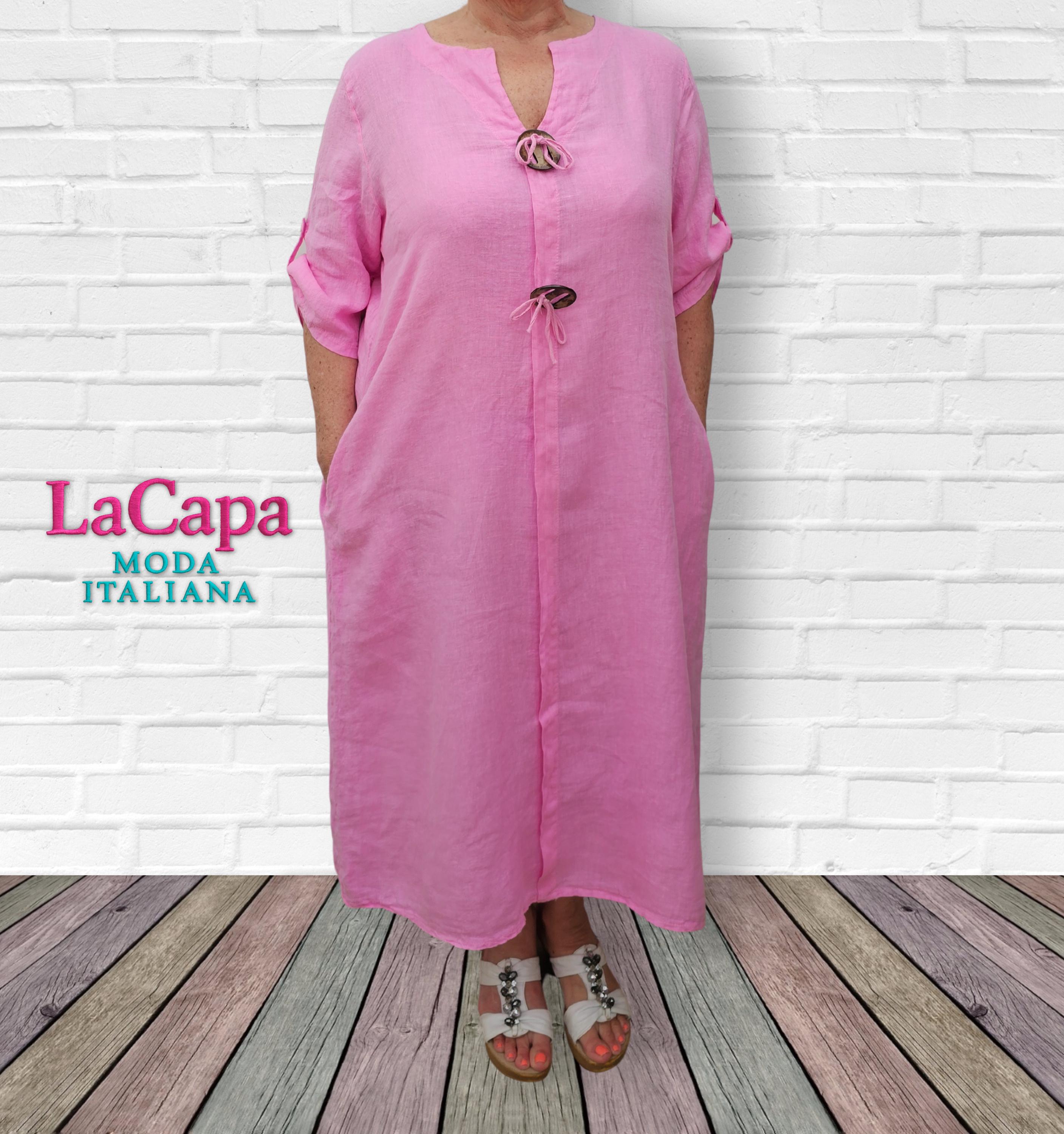 chinese dress ladies Pure Linen Handmade Positano Long Dress M