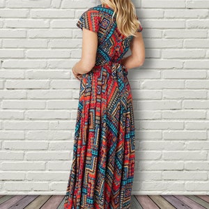Ruched Front Maxi Dress by Stella Morgan Floral or Geometric Pattern image 6