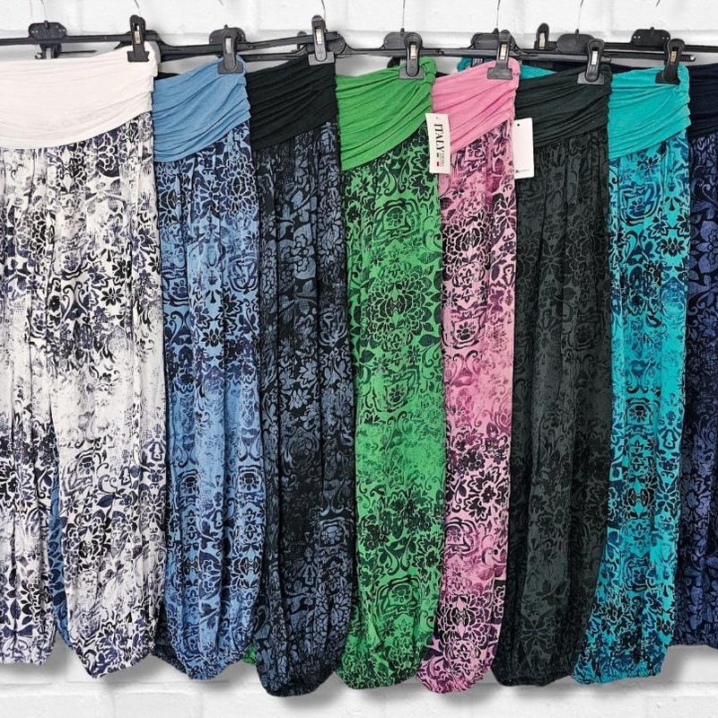 Harem Trousers in Emerald Grey