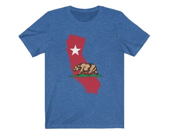 California Shirt, The Golden State Tshirt, Cali T Shirt, West Coast Vacation Destination Gift Tee