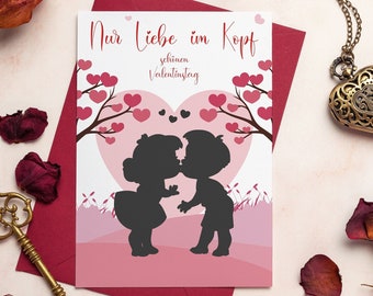 Valentinstag Karte Rubbelherz, Valentinstag Karte, Valentinstag Karte für Sie, Valentinstag Karte für Ihn, Valentinstag Karte für Beide, MWD