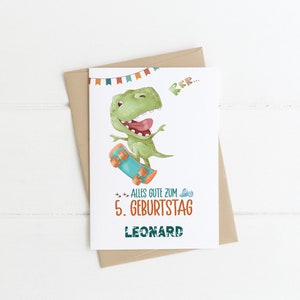 Klappkarte Geburtstag Dinosaurier Kinder Dino Dinos Karte Alles Gute Geburtstag Dino Postkarte Geschenk Geburtstagskarte Faltkarte