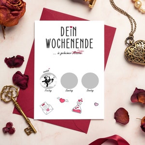 Karte für Liebespaare | Geschenkkarte mit Überraschung | Anstößig, Lustig, Sexy | Karte zum Rubbeln