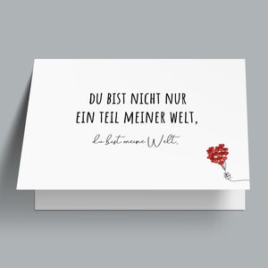 Liebeskarte mit Spruch personalisierbar | Klappkarte mit Spruch für die Liebe | Valentinstag | Überraschung | Valentinstagskarte